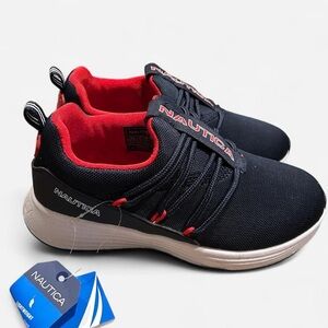 NWT Nautica Boys Navy and Red Sneakers